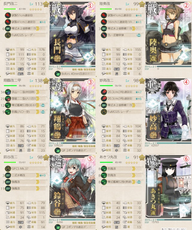 艦これ 19冬イベントe 3 Johnston 堀り周回編成例